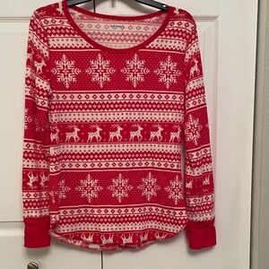 Old Navy Thermal Knit Tee Holiday Fair Isle Top or Pj’s Snowflakes & Reindeers